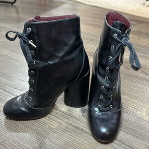 Marc Jacobs Black Lace Up Booties